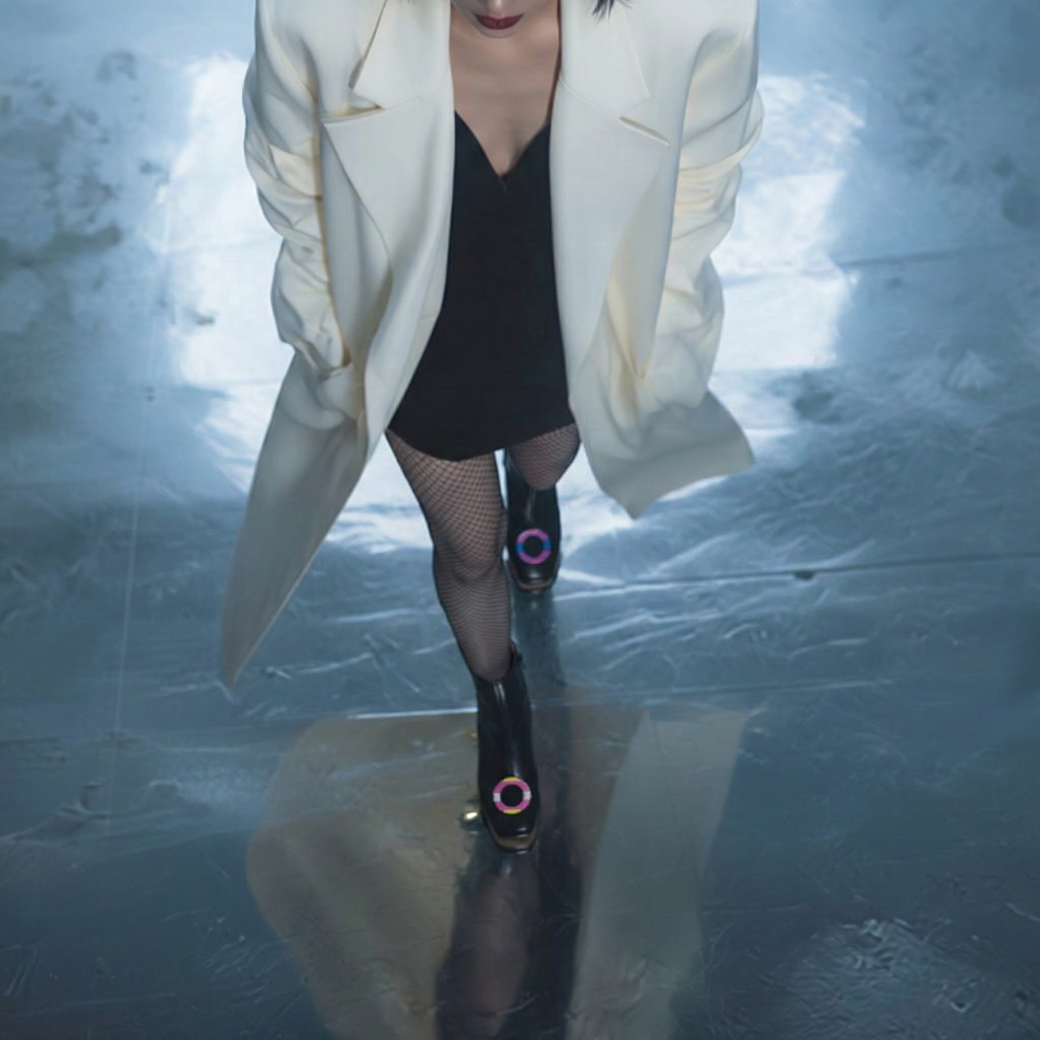 Golden Mirror Sheepskin Stick-on Boots Custom Discount Set