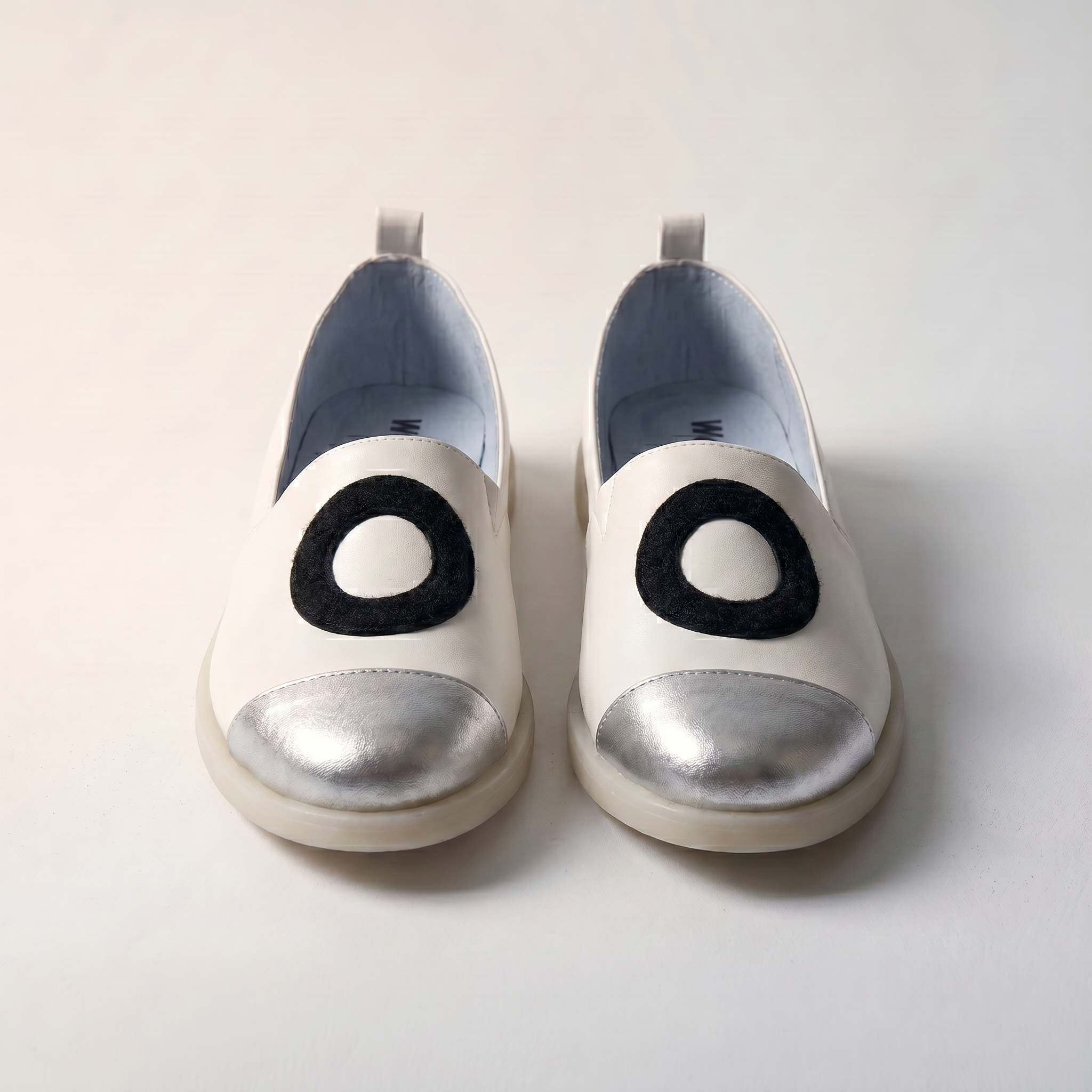 Moonwalk Lambskin Stick-On Shoes · Silver Frost