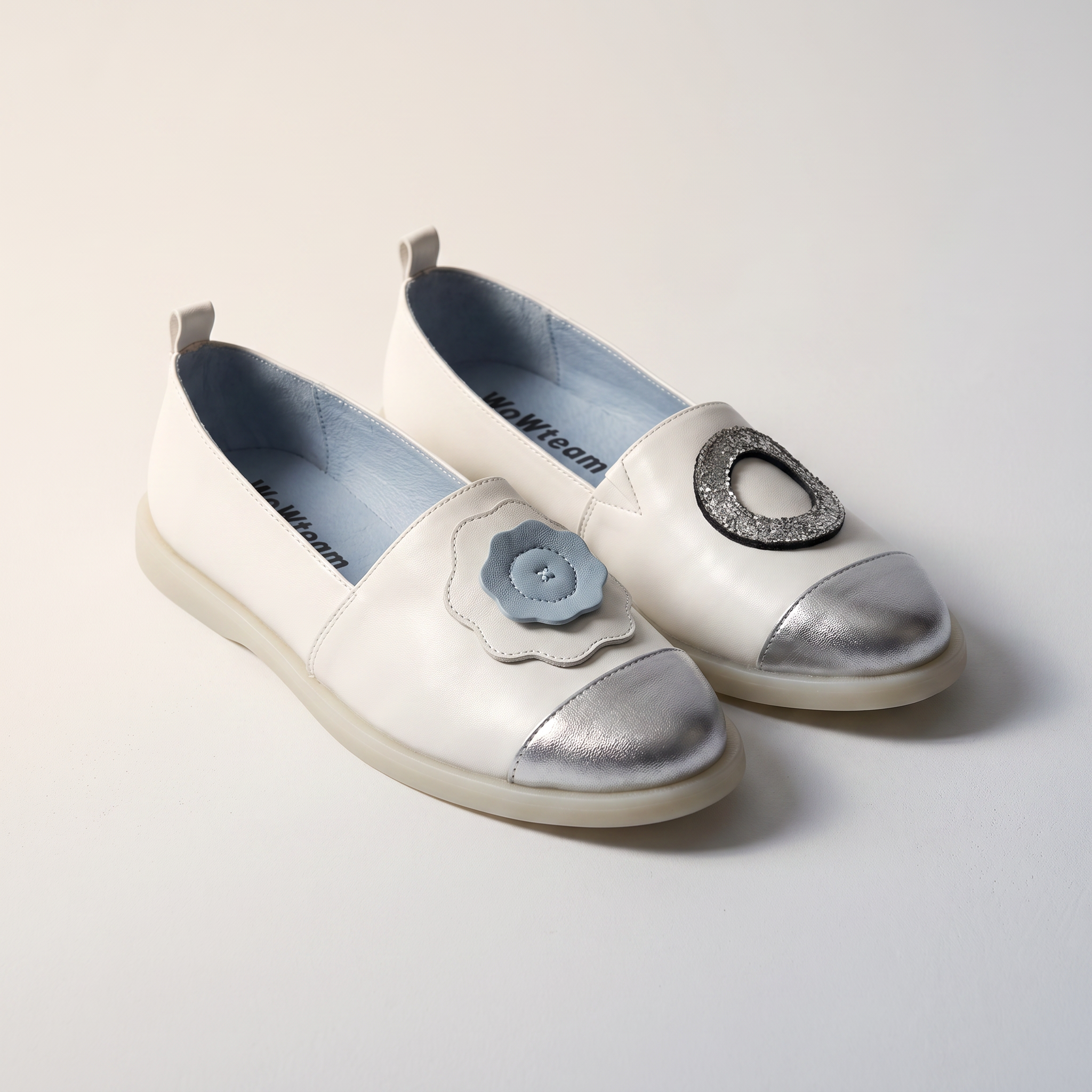 Moonwalk Lambskin Stick-On Shoes · Silver Frost  Custom Value Set