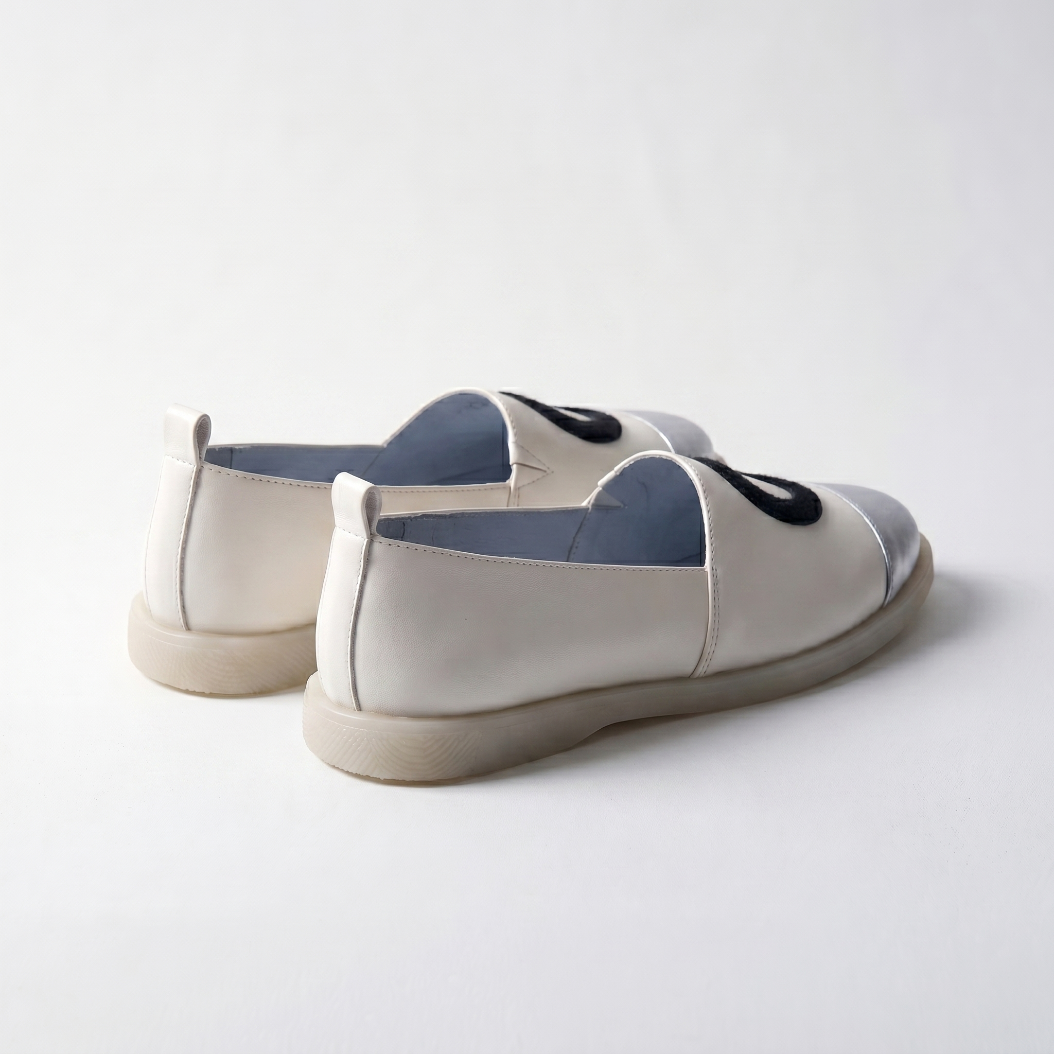 Moonwalk Lambskin Stick-On Shoes · Silver Frost